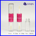 Leer 10ml * 2 doppelte Flasche Lip Glanz Rohr Verpackung Kunststoff Kosmetik Verpackung Rohr